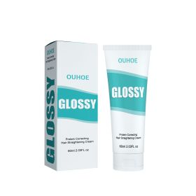 OUHOE Protein Hair Straightening Cream, Repair Damaged Dry Hair Free Straightening Styling Hair Softener
