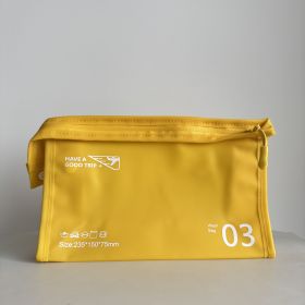 Toiletry bag cosmetic bag portable new large capacity swimming bathing travel skin care products storage bag(yellow)