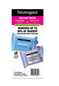 Neutrogena Makeup Remover & Night Calming Cleansing Towelettes, 25 ct., 5 pk.