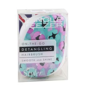 TANGLE TEEZER - Compact Styler On-The-Go Detangling Hair Brush - # Ultra Mint Pink    CS-DSPA-010121 1pc